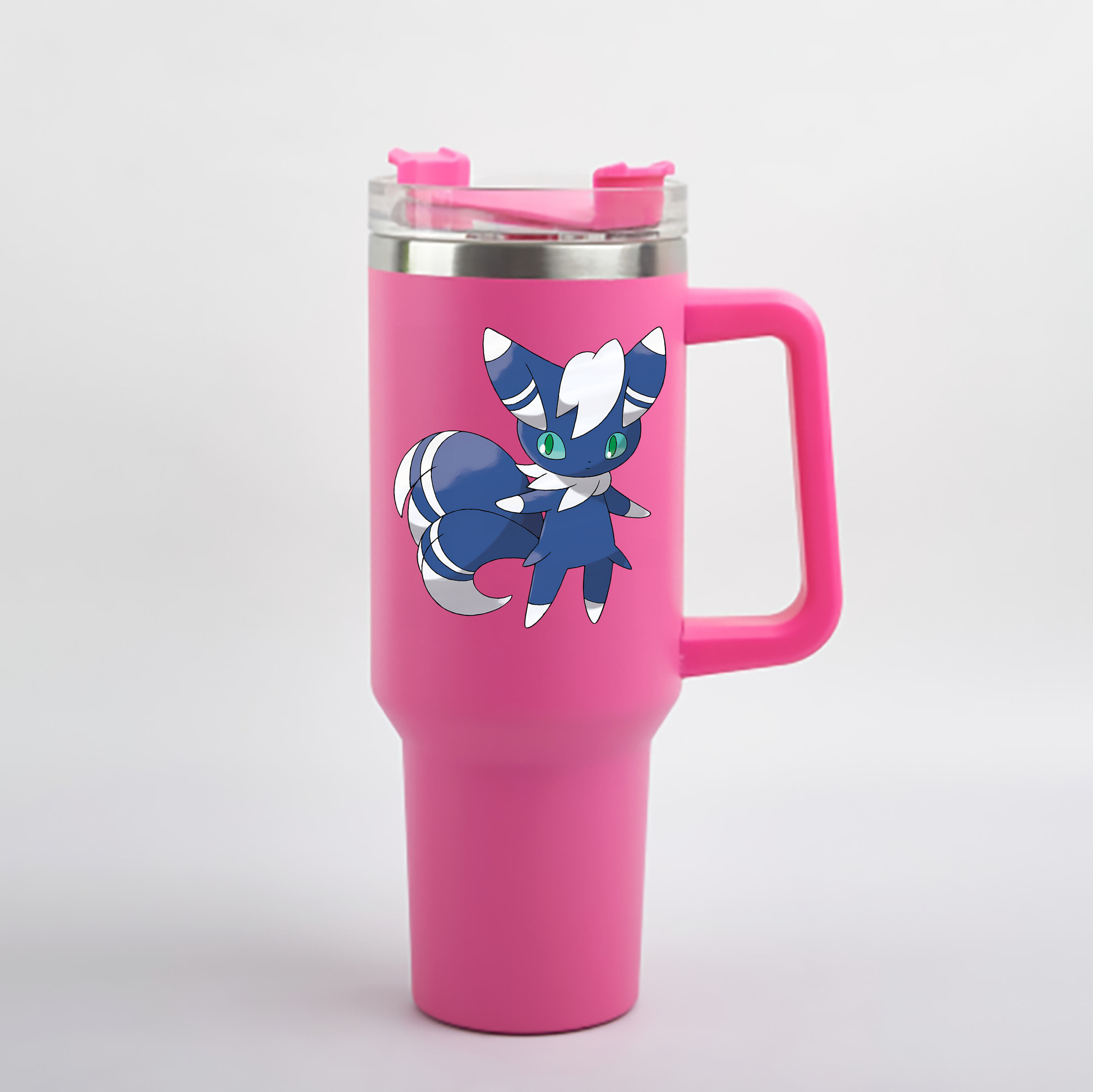 （画像用） ポケットモンスター Pokémon 1200mL車用タンブラー - クリスタルステッカー（プラスチックストロー付き）